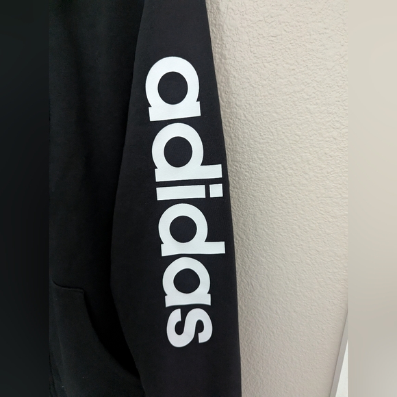 ADIDAS Women's Black Front Zip Hooded Sweatshirt Size 3X - Picture 4 of 6